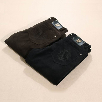 顶级范家灯芯绒面料男士条绒家修身休闲裤子秋