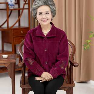 中老年人 妈妈装妇女春秋装中老年人女装老太太服装薄中年外套 40-50
