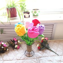 卡通玫瑰花按摩棒敲背棒花捶毛绒玩具结婚庆母亲节女人节礼品礼物