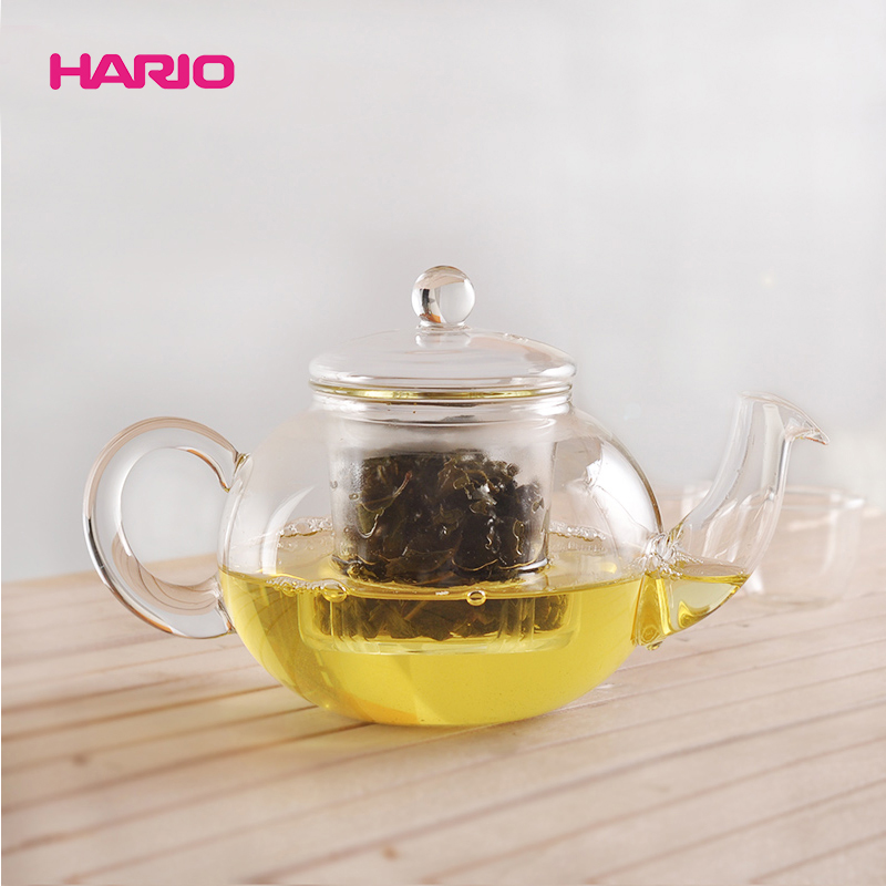 HARIO日本进口茶壶 耐热玻璃滤网茶壶泡茶壶花草耐高温茶具TDN