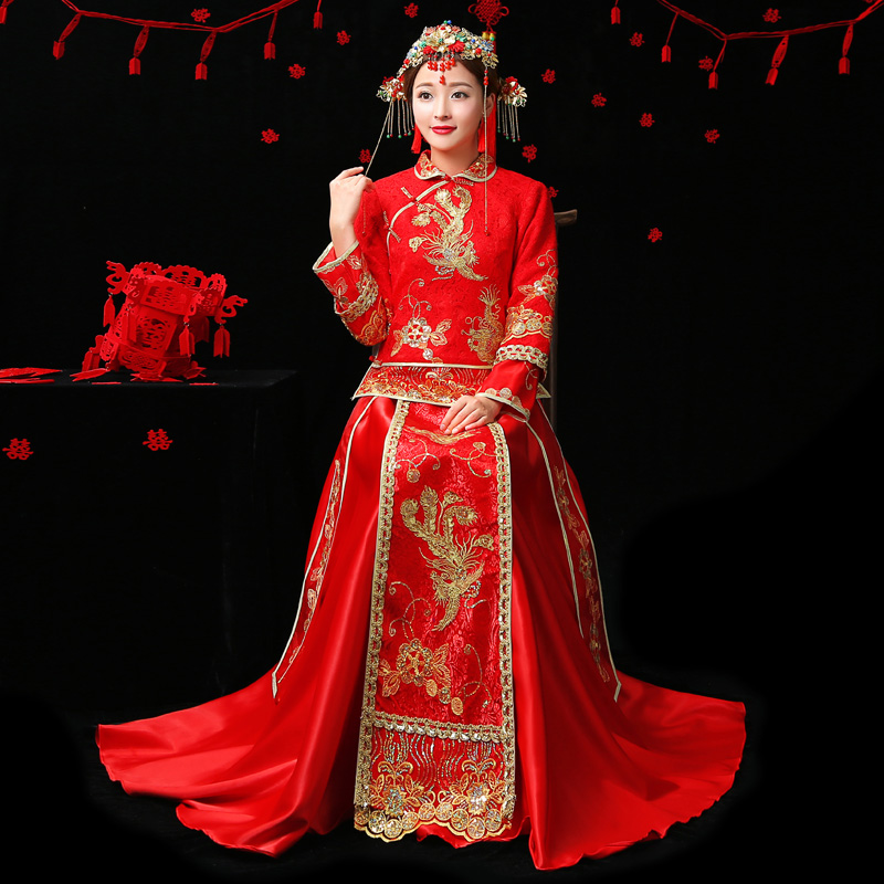 品[中式结婚礼服红色]红色警戒评测 红色官途图