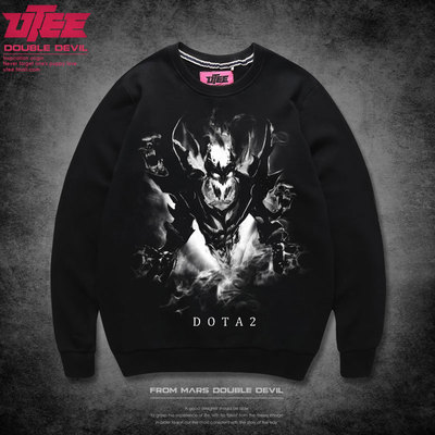 utee刀塔2水墨暗黑dota2卫衣新品幻影刺客幽鬼男影魔长袖卫衣秋装图片