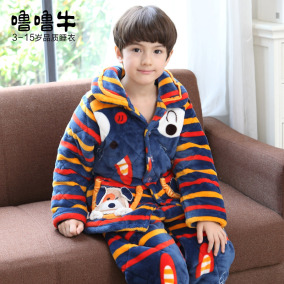 正品[<em>大童睡衣男孩</em>冬]<em>大童睡衣男孩长袖棉</em>评测