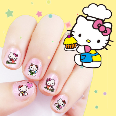 粉红小猪儿童指甲贴纸防水美甲贴贴宝宝美甲贴