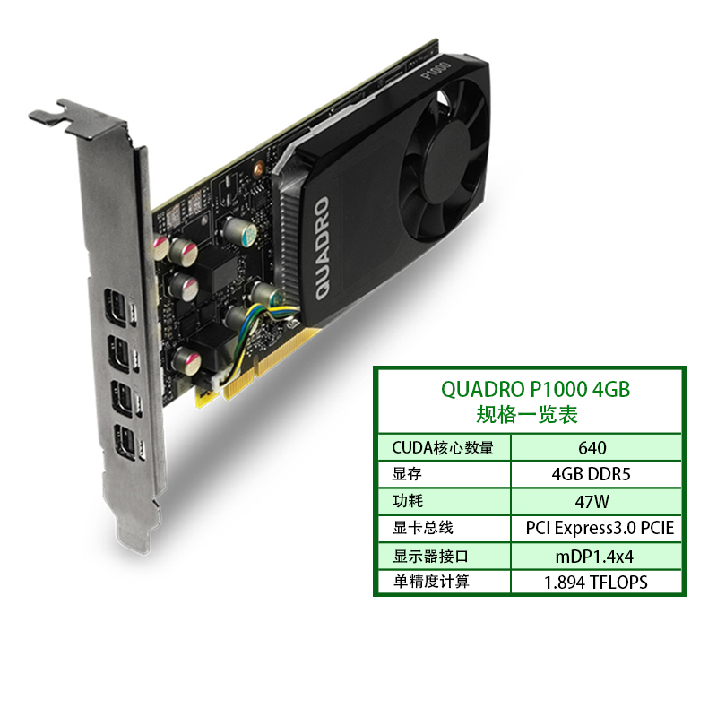 丽台quadro p1000 4gb 专业图形设计工作站显卡支持4k