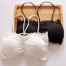 小吊带背心女学生 美背抹胸带胸垫蕾丝裹胸内衣抹胸夏季防走光薄款