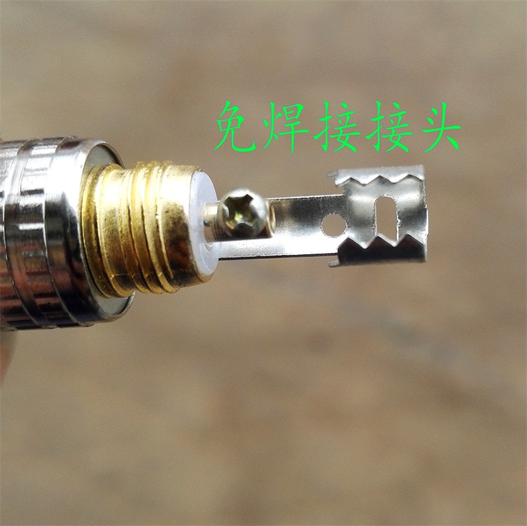 纯铜bnc监控头探头模拟摄像头bnc连接接头免焊接75-3