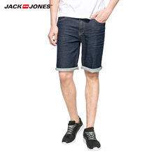 216243006 含莱卡弹力水洗男牛仔短裤 Jackjones杰克琼斯新款