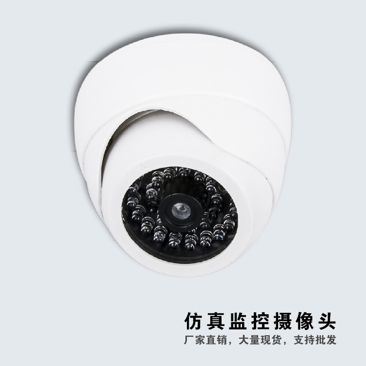 仿真海螺监控圆形仿真摄像头假监控器假摄像头仿真监控假带灯白色