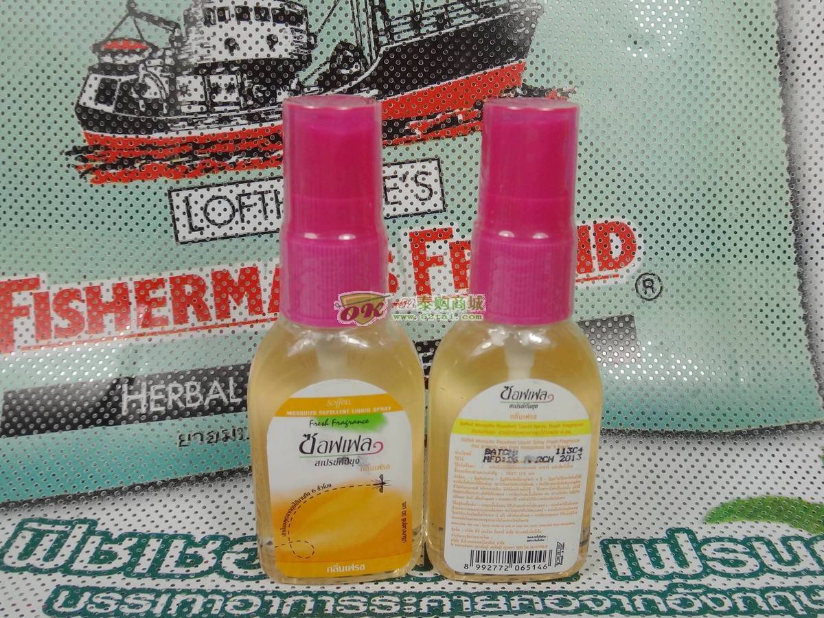 泰国soffell驱蚊喷雾驱蚊液驱蚊水婴儿可用 香橙味80ml 新货