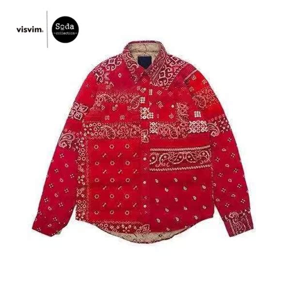 青岛现货visvim ict kerchief down jkt 腰果花 棉服 夹克