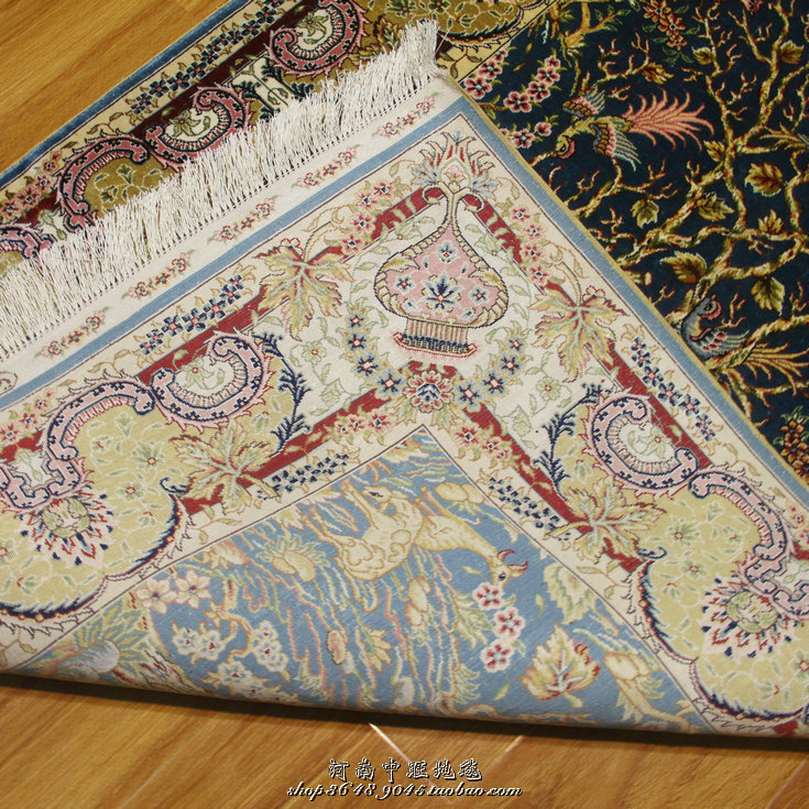 毯译地毯 出口伊朗土耳其生命树波斯手工真丝地毯挂毯