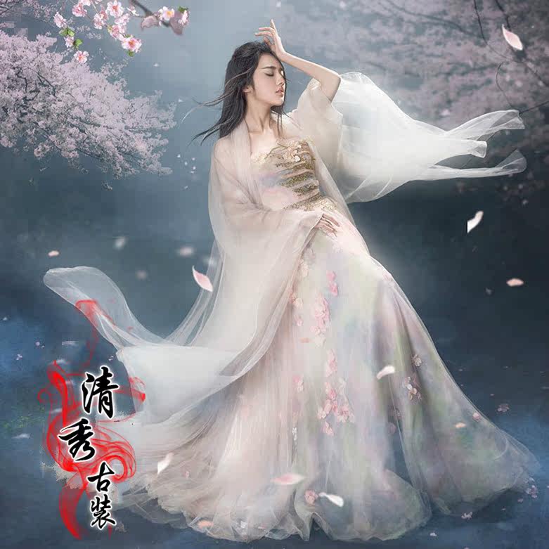 三生三世十里桃花白浅杨幂刘亦菲电影版同款儿童古装仙女服装汉服