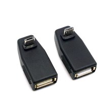 Micro USB上弯下弯头90度 对母 OTG Host i9100 i9300 转接头2pcs