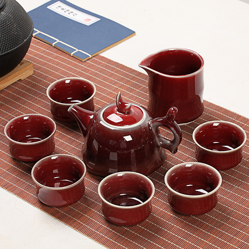 陶瓷窑变天目油滴钧瓷功夫茶具冰裂建盏套装品茗杯茶杯茶壶特价