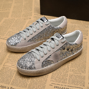 明星同款做旧星星鞋