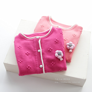 春季女童纯棉针织开衫