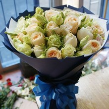 19枝香槟玫瑰花南昌女人节鲜花萍乡九江新余抚州宜春同城速递订花