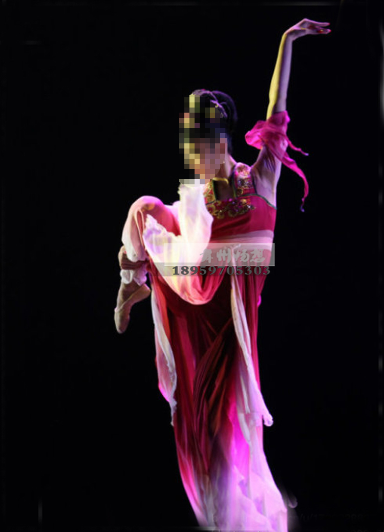 新款古典舞蹈服装东山吟演出服表演服飘逸名族舞秧歌服女子群舞