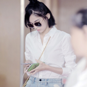 古力娜扎同款白衬衫