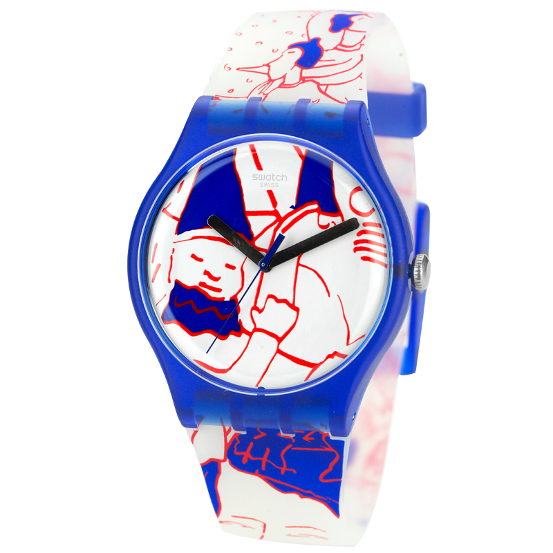 swatch/斯沃琪手表原创炫彩系列特别款东方艺术石英男女表suoz217