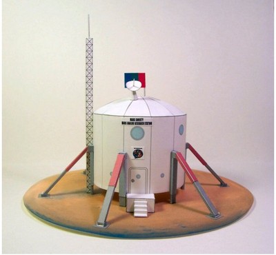 diy手工益智剪纸折纸 星际宇宙模型 火星勘察基地 3d立体拼装纸模