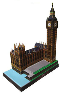 若态diy手工拼装 玩具 著名建筑拼装复杂模型 礼物 伦敦大本钟