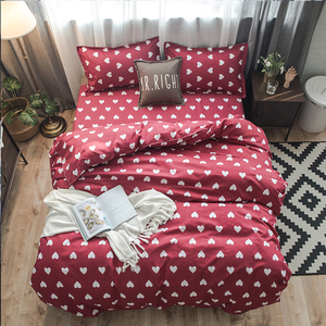 简约ins爱心床上四件套