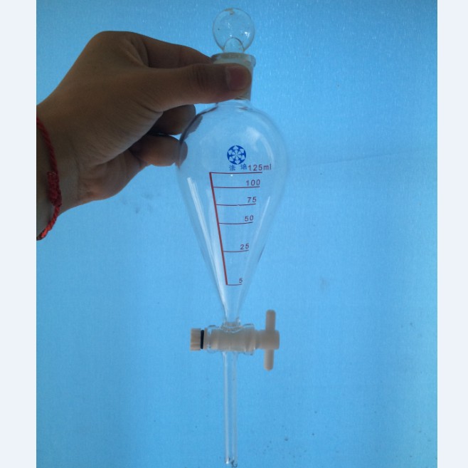 成都法培玻璃制品 法培牌 四氟梨形分液漏斗 2000ml 四氟阀门法玻