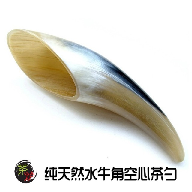 潮汕功夫茶道之纯天然水牛角空心茶勺茶匙茶具茶道配件