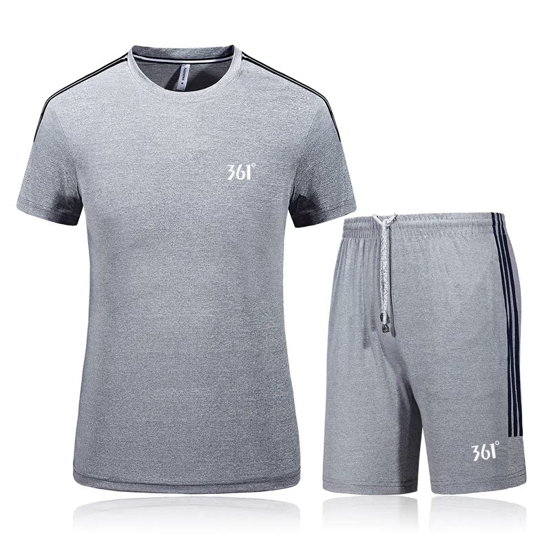 夏季新款男士运动套装361男短袖t恤健身跑步休