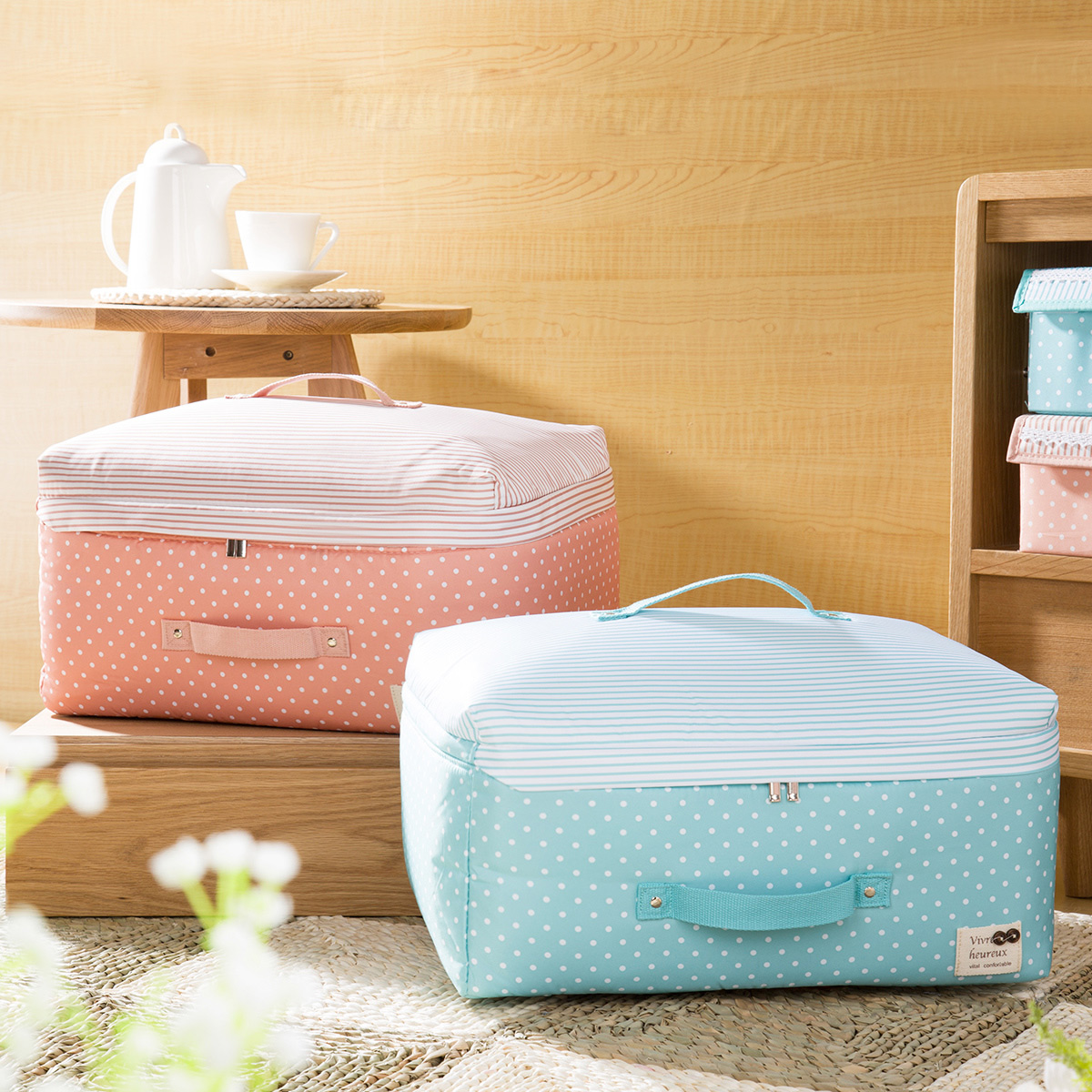 棉被衣服大号储物箱整理 收纳整理衣物被子1折