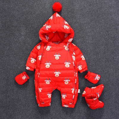 宝宝羽绒服 男0-2岁婴儿冬季连体羽绒服婴幼儿
