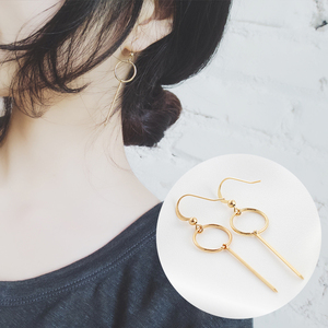 韩版复古几何耳环