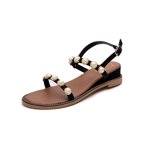 珍珠韩版百搭罗马女鞋