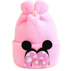 婴儿帽子秋冬毛线帽子