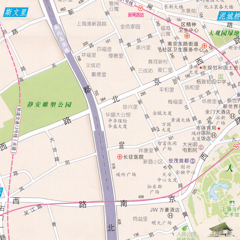 官方直营 上海黄浦区地图2015年版/上海分区地图系列