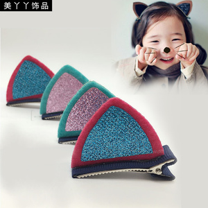 韩版儿童猫耳朵发夹发饰