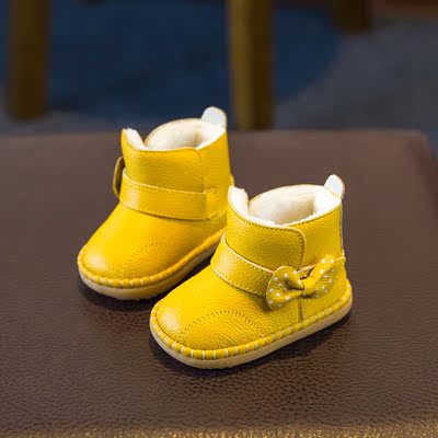男女童宝宝鞋子学步棉鞋婴儿冬季1-3岁儿童皮