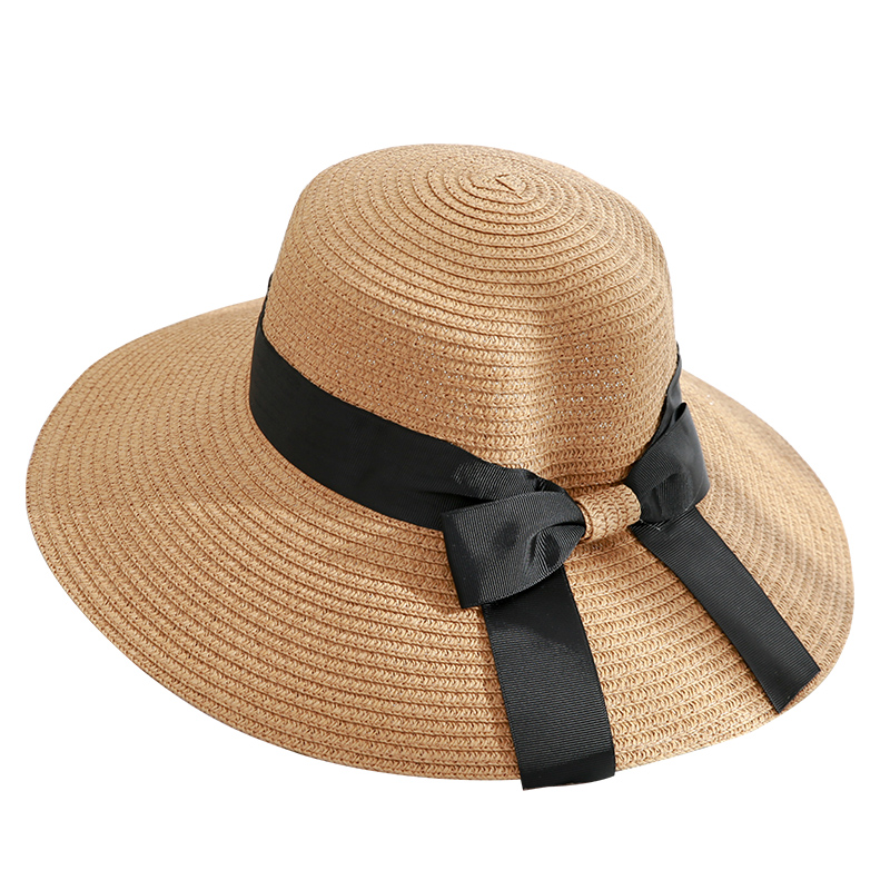 夏季帽子女士韩版休闲太阳帽渡假海边沙滩帽子时尚潮款草帽遮阳帽