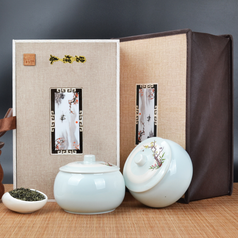 2016新茶茶叶 明前特级苏州洞庭山碧螺春绿茶400g礼盒装包邮