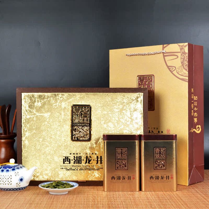 2016杭州正宗西湖龙井茶 茶叶礼盒装 新茶春茶 明前特级绿茶包邮