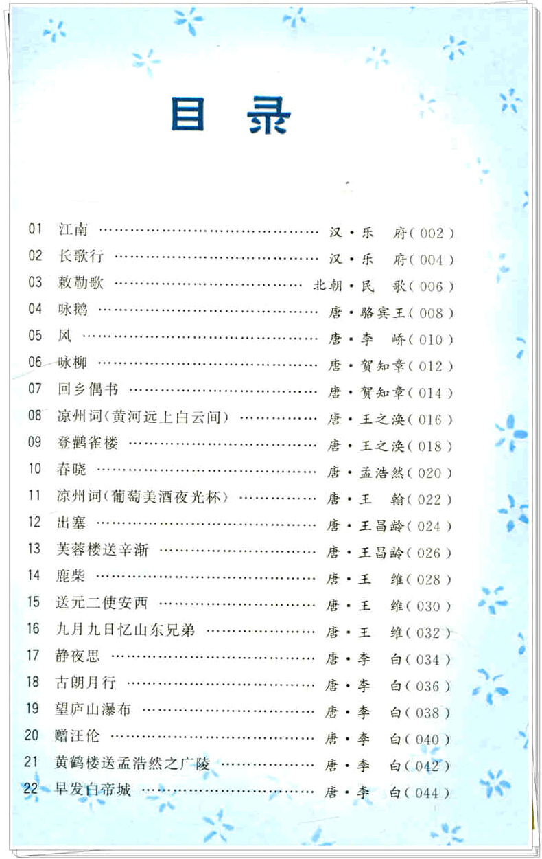 全115首小学生必背古诗词75首 小学生必背古诗词70首