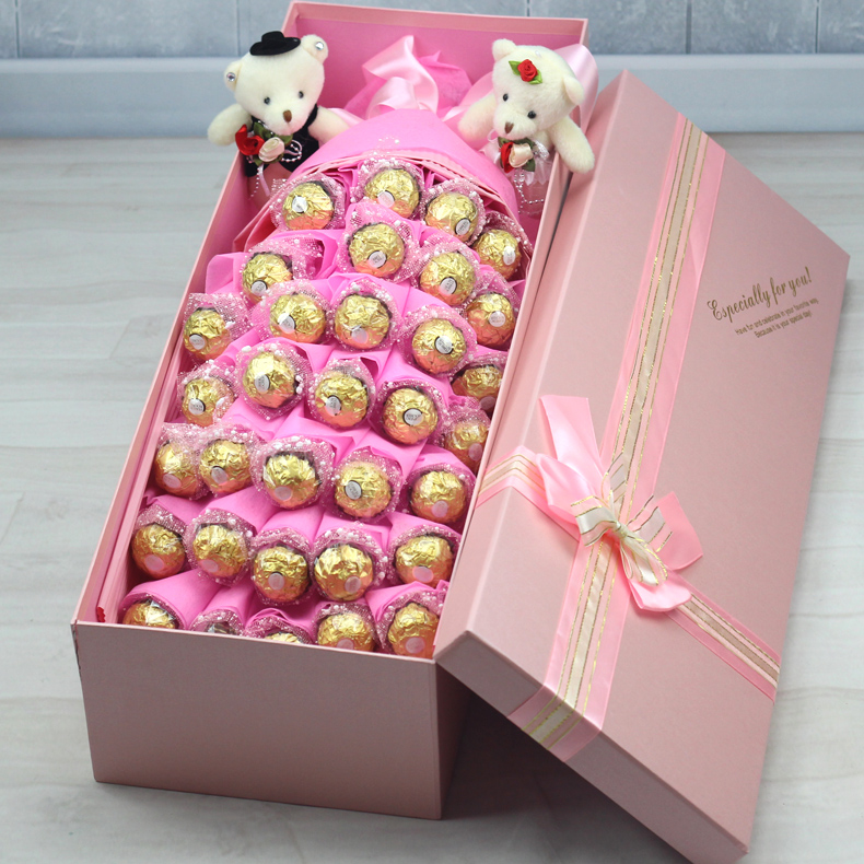 正品费列罗花束巧克力创意礼盒装金莎糖果花束送女友爱人生日礼物