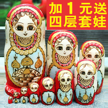 俄罗斯十层套娃手工制作特色10层城堡娃娃精品工艺品