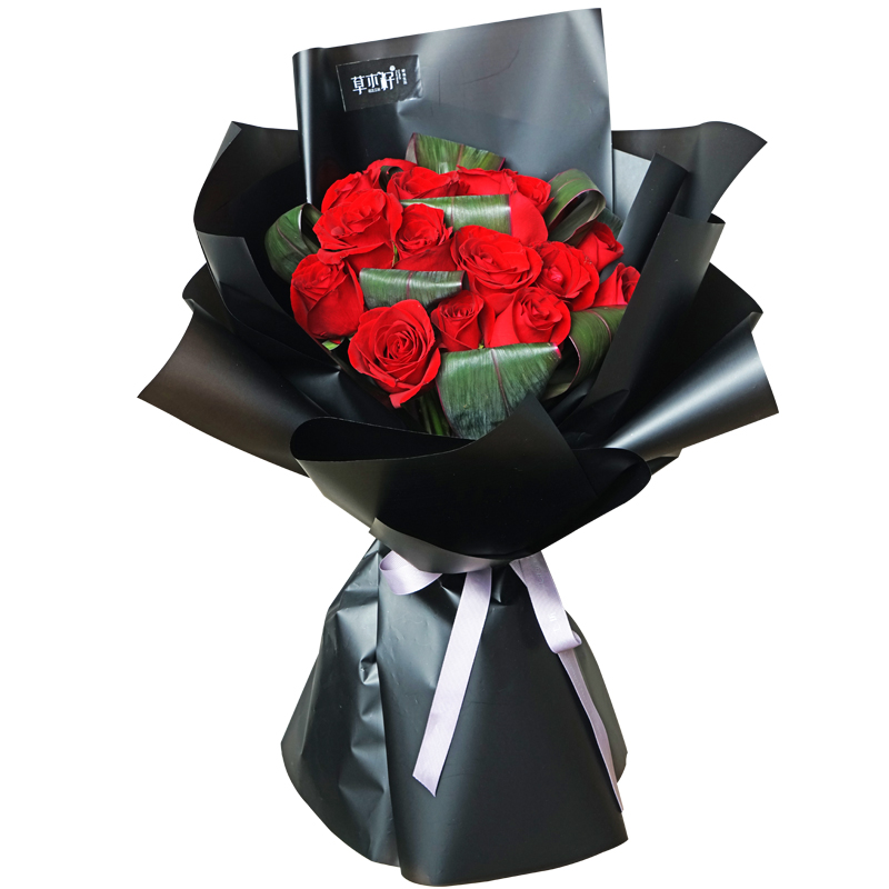 情人节19朵红玫瑰花束求婚生日送花上门花店配送鲜花速递同城天津