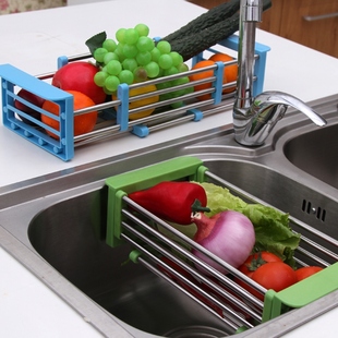 洗菜池下面置物架收纳沥水篮架子洗菜盆洗碗池碗碟架水槽架隔水篮