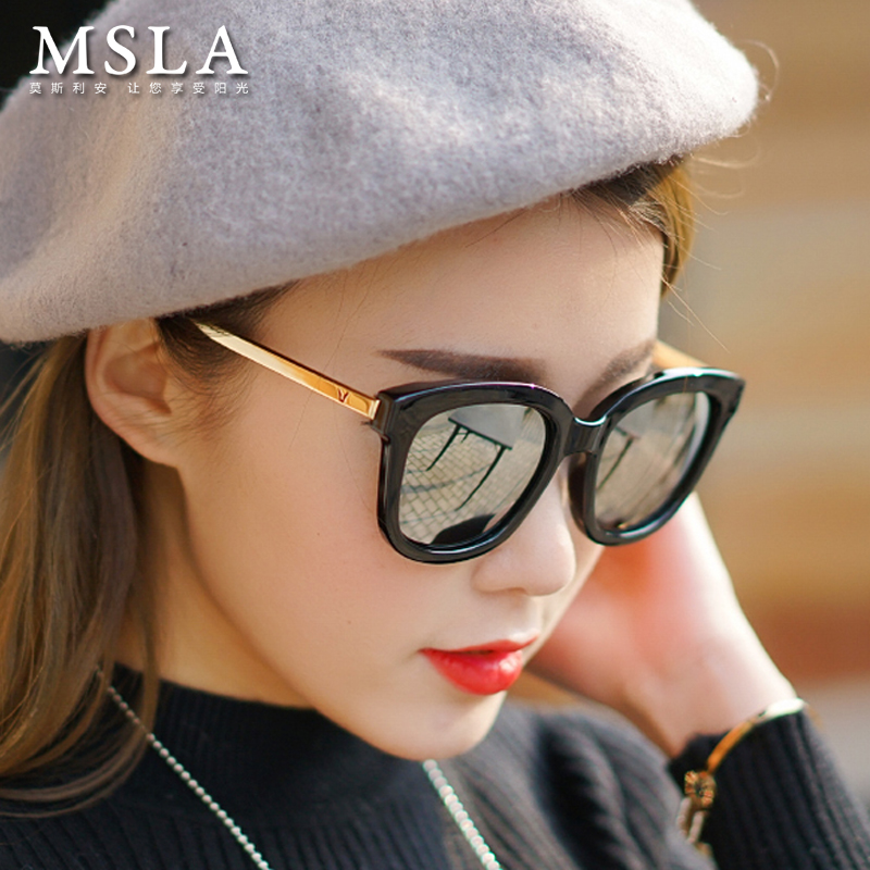 偏光太阳镜圆脸男明星墨镜近视开车