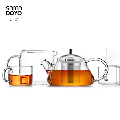 玻璃茶具套装四合一便携式功夫茶具4人家用喝茶组合简约中式套装
