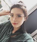 眼镜透明男女金属边框素颜神器书呆子网红金边装 逼眼睛 吴亦凡同款